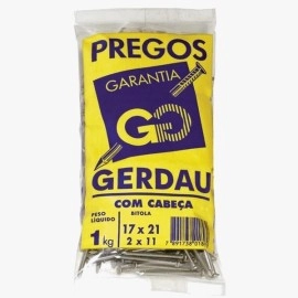 Prego 17 x 21 com Cabeça - Venda por Kilo | Alta Resistência e Durabilidade