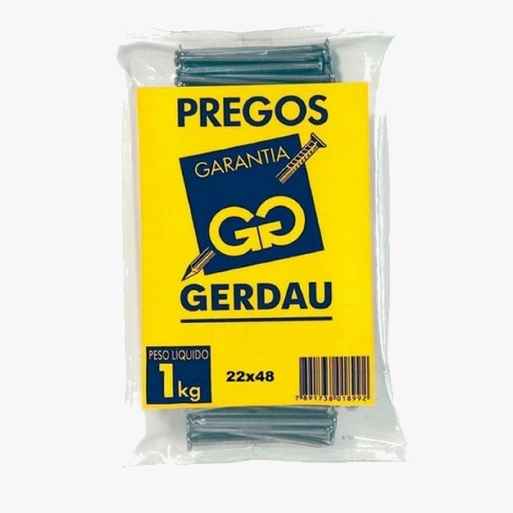 Prego 22 x 48 com Cabeça - Venda por Kilo | Alta Resistência e Durabilidade